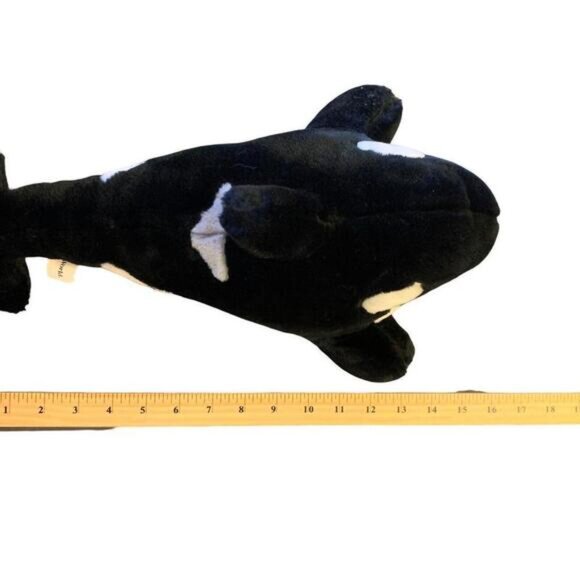 Sea World Orca Shamu Killer Whale Plush 16inchBlack White Stuffed Animal Soft To - Picture 5 of 5
